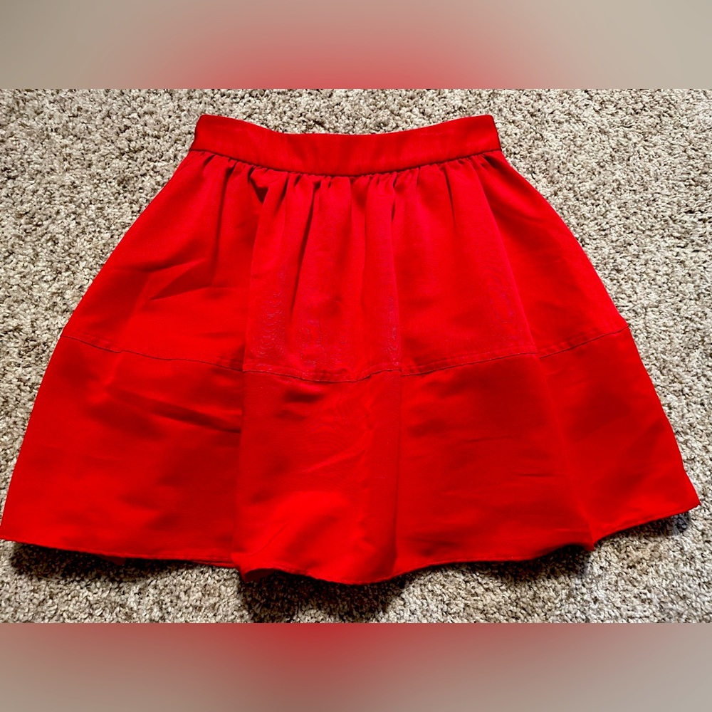 EXPRESS Red Bubble Skirt